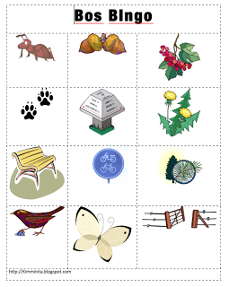 boswandeling bingo kaart